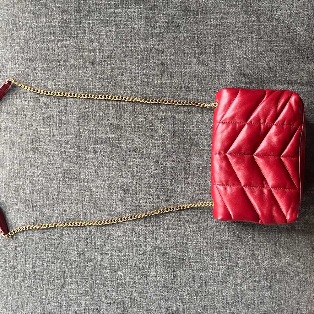 Authentic Yves Saint Laurent mini Loulou red puffer bag - Picture 10 of 14